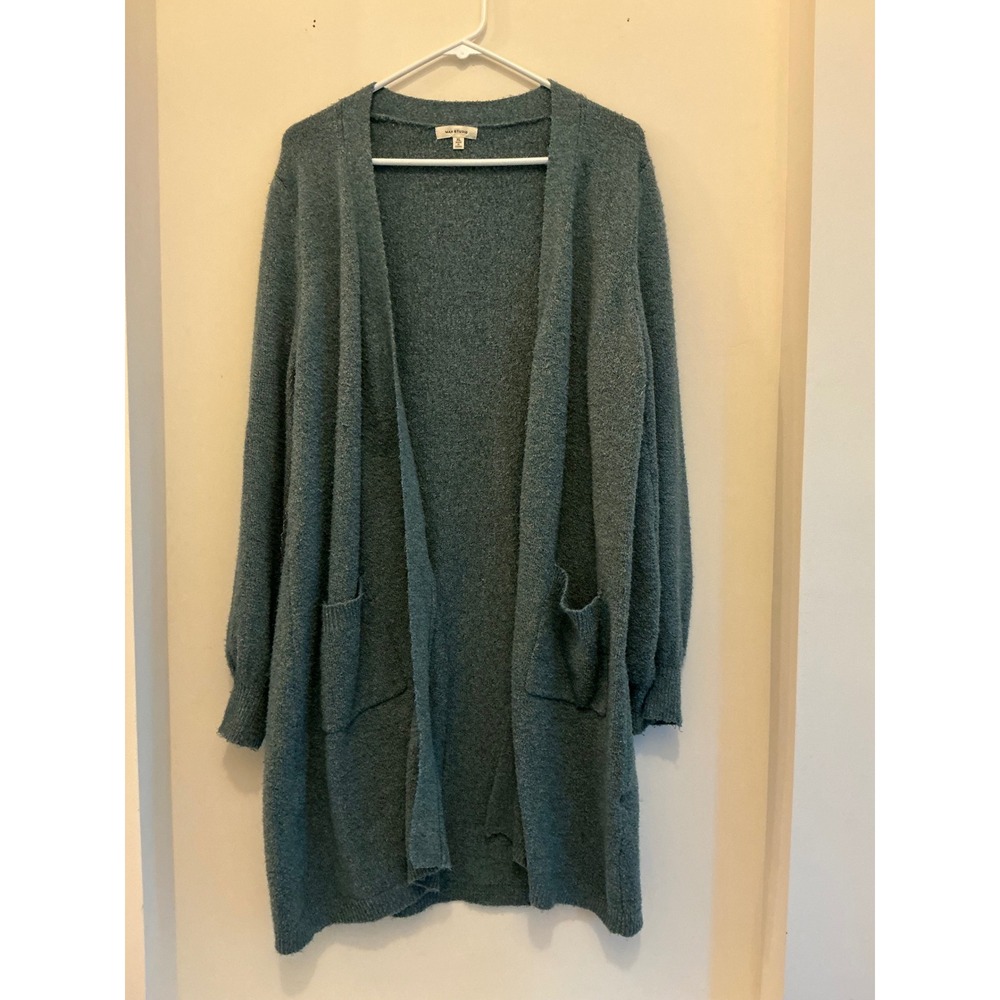 Max studio green duster sweater XL